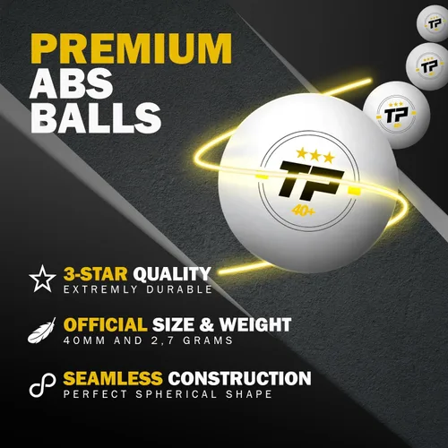 Miniatura 5 de TRICKPLAY Professional Ping Pong Net for Any Table Portable Anywhere Table Tennis Set with Retractable Net, 2 and 4 Paddle Set, 3-Star Balls