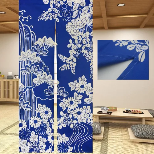 Miniatura 24 de LIGICKY Cortinas Noren estilo japonés para puerta, gruesas, largas, impresas, tapices colgantes para decoración del hogar, 33.5 x 47.2 pulgadas