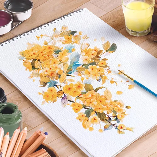 Miniatura 6 de REALART Bloc de papel de acuarela A4, 9 x 12 pulgadas, 140 libras/10.58 oz/m², 25 hojas