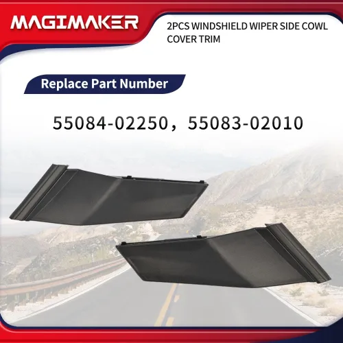 Miniatura 3 de 2 piezas de cubierta lateral del limpiaparabrisas 55084-02250 55083-02010 compatible con Toyota Corolla 2014 2015 2016 2017 2018 2019 lado izquierdo