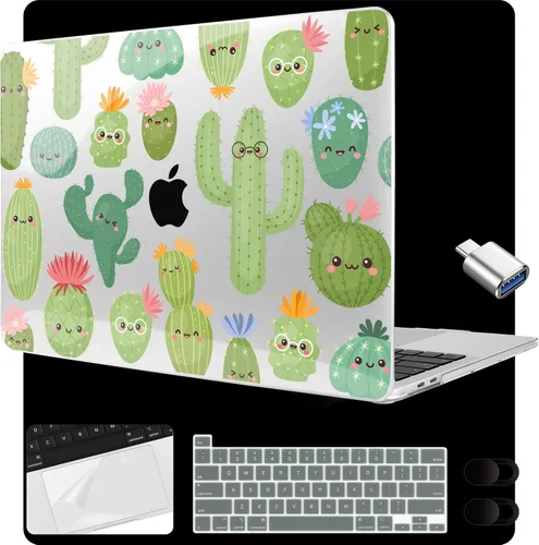 Miniatura 10 de MEEgoodo Funda para MacBook Pro de 13 pulgadas 2022 2021 2020 A2338 M2/M1 A2251 A2289 con Touch ID, fundas rígidas transparentes para laptop