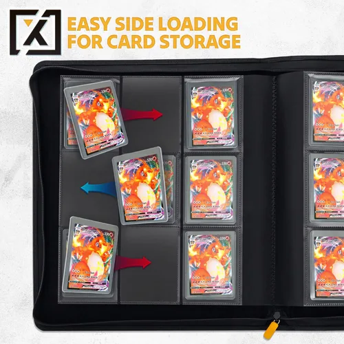 Miniatura 9 de X PRO Carpeta de tarjetas de carga superior, compatible con fundas de tarjetas de carga superior, se adapta a 252 20 cargadores premium incluidos