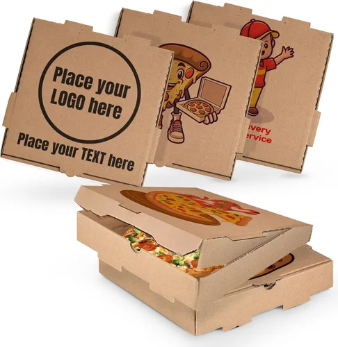 Miniatura 8 de MT Products Cajas de pizza de cartón blanco de 10" x 10" x 1.75" - Cajas de pizza corrugadas B-Flute vacías (paquete de 10) - Fabricado en EE. UU