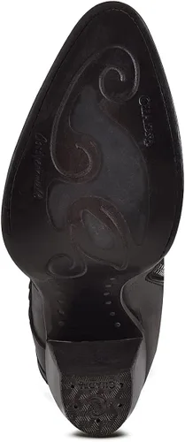 Miniatura 9 de Cuadra Botines de mujer en piel auténtica de raya, con cremallera, color negro