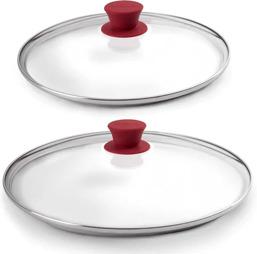 Miniatura 15 de Tapa de cristal - 12" pulgadas/12.0 in/12.126 in - Compatible con Lodge - Cubierta de repuesto templada totalmente montada - Apto para horno