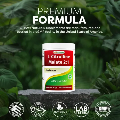 Miniatura 5 de Best Naturals L-Citrulina Malato 2:1 Polvo 1 Lb