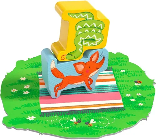 Miniatura 4 de HABA My Very First Games - Animal Upon Animal Junior: Juego de apilamiento para niños pequeños para actividades de aprendizaje preescolar