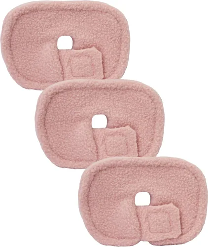Miniatura 8 de Paquete de 3 almohadillas para traqueotomía, fundas reutilizables para tubo de traqueotomía, almohadillas de soporte para tubo de traqueotomía, Rosa