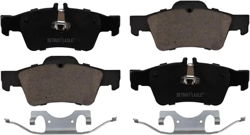 Miniatura 7 de Detroit Axle - Kit de freno trasero para Mercedes-Benz CLS550 CLS500 CLS400 E400 E350 E500 E550 Rotores de freno perforados y ranurados Pastillas