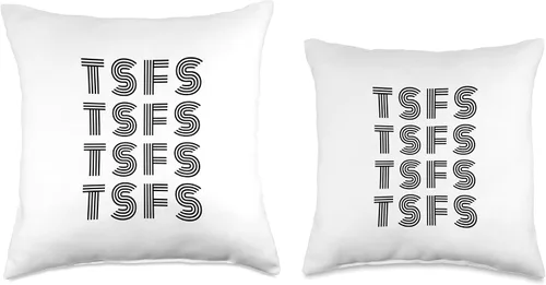Miniatura 3 de TSFS (Sarah Fraser Show) 'Initials' - Almohada de 16 x 16 pulgadas, multicolor