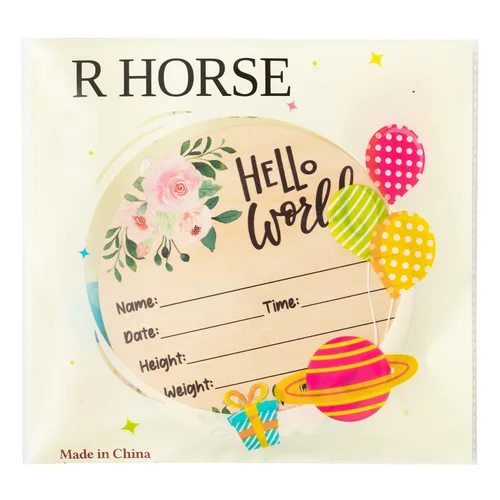 Miniatura 5 de R HORSE Letrero de anuncio de nacimiento de bebé con rotulador, letrero de nombre de bebé floral rosa con almohadilla de tinta para huellas de manos