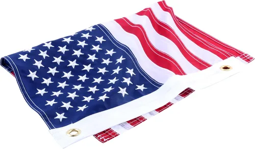 Miniatura 3 de Amarine Made Bandera náutica estadounidense de 12 x 18 pulgadas con rayas cosidas y estrellas bordadas, 18 pulgadas x 11.8 in, para barco, yate