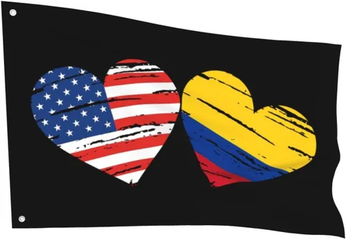 Miniatura 7 de Bandera colombiana de Estados Unidos, bandera colombiana personalizada, cuadrada, decorativa, de 2 x 3 pies, banderas de jardín, banderas