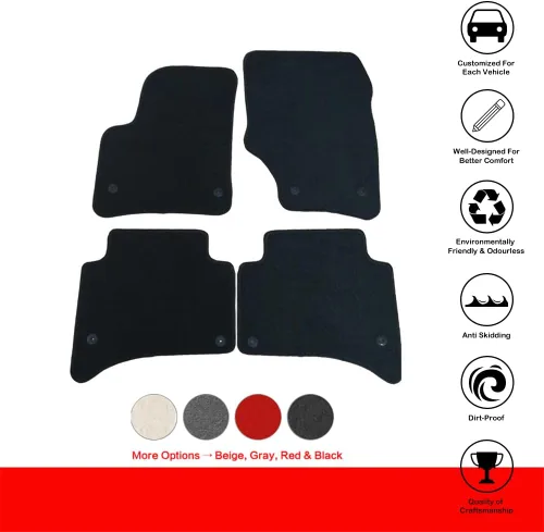 Miniatura 2 de IKON MOTORSPORTS - Alfombrillas compatibles con Porsche Cayenne 2003-2010, 4Dr Factory Fitment, alfombrillas delanteras y traseras de nailon por