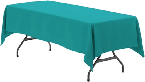Miniatura 59 de Your Chair Covers - Mantel rectangular de poliéster de 90 x 132 pulgadas, color morado, mantel de boda sin costuras de alta calidad para mesas