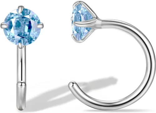Miniatura 11 de Aretes pequeños de plata de ley 925 para mujer