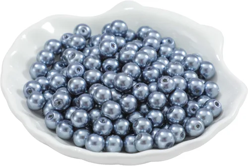 Miniatura 22 de 200 piezas de cuentas de perlas de cristal falsas redondas checas pequeñas con lustre satinado, cuentas separadoras sueltas a granel con agujeros