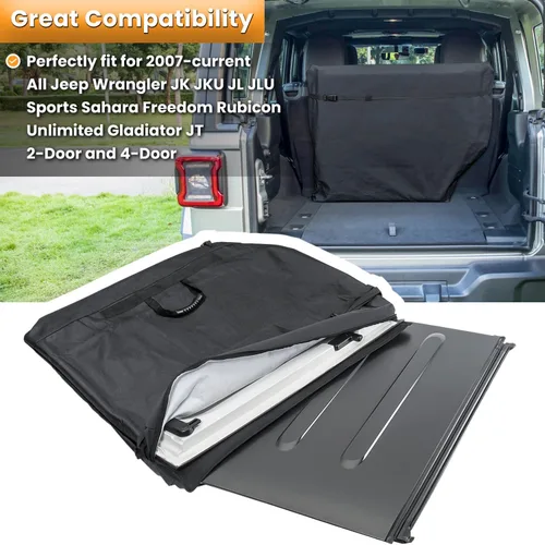 Miniatura 2 de Bolsa de Almacenamiento con Paneles Superiores Hard Top para Todos los Modelos de Jeep Wrangler JK JKU JL JLU Sports Sahara Freedom Rubicon