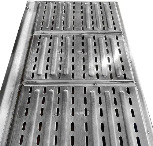 Miniatura 5 de Parrilla superior de acero inoxidable HD de 36 x 20 pulgadas con parte superior plana para estufa de triple quemador, parte inferior de costilla