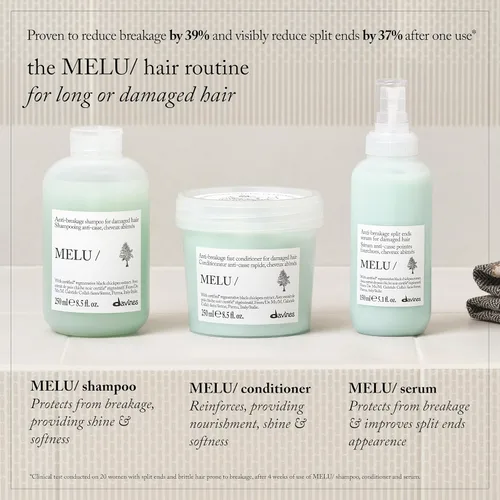 Miniatura 8 de Davines MELU/Shampoo, Anti-Breakage Fortifying Cleanser for Long or Damaged Hair - Strengthens Strands & Adds Shine with Black Chickpea - Prevents