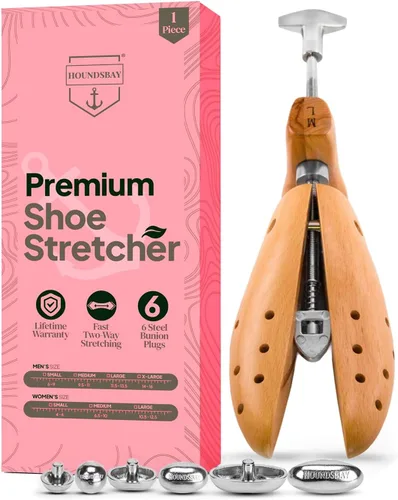 Miniatura 7 de HOUNDSBAY Ensanchadores de zapatos de plástico y madera, ampliador de zapatos ajustable para hombres y mujeres