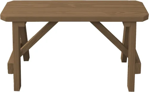 Miniatura 19 de Furniture Barn USA Banco tradicional de pino tratado a presión de 2 pies, tinte de cedro