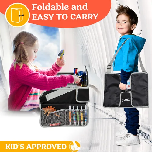 Miniatura 5 de PILLANI Bandeja de viaje para niños para el coche - Bandeja para asiento de coche para niños, artículos imprescindibles para viajes por carretera