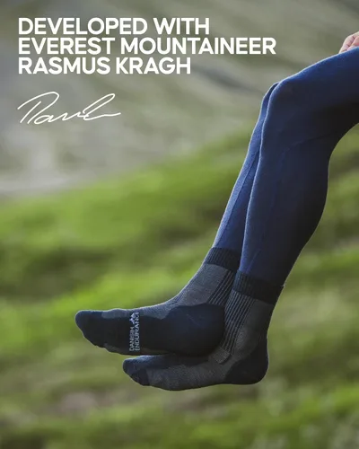 Miniatura 5 de DANISH ENDURANCE Paquete de 3 calcetines de senderismo ligeros de lana merino para hombres, mujeres y niños