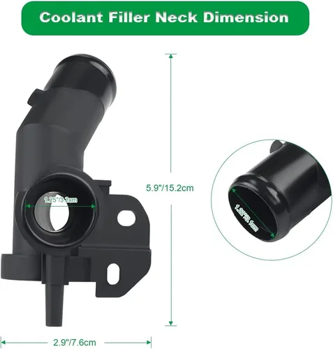 Miniatura 6 de Cuello de relleno de refrigerante para radiador compatible con Nissan Murano 2009-2014, Questx 2011-2017 Reemplazo para 21517-JP00A