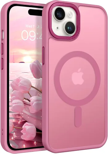 Miniatura 28 de BENTOBEN Compatible con iPhone 15 Plus, Funda de teléfono magnética translúcida mate delgada a prueba de golpes [Compatible con MagSafe] Funda