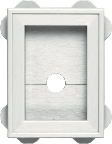 Miniatura 3 de Builders Edge 130130003001 1.3003E+11 bloque de utilidad envolvente, 3 x 4-3/4 pulgadas interior, 5 x 6-3/4 pulgadas dimensión exterior, blanco 001
