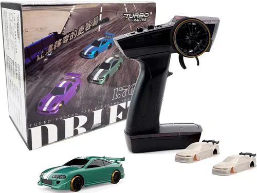 Miniatura 18 de FLYCOLOR Turbo Racing 1:76 C82 RC Truck Car Full Proporciontional RC Mini Sports Car Control remoto para adultos Regalo (negro)