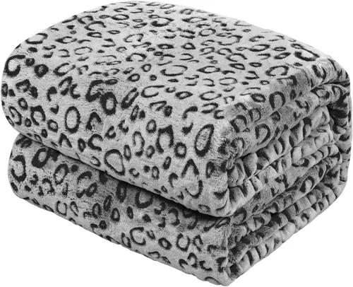 Miniatura 15 de Manta con Estampado de Leopardo Morado Manta Morada Ligera Cálida Mantas Suaves Decorativas para Cama Sofá Dormitorio Leopardo púrpura