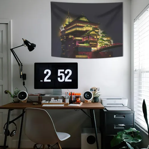 Miniatura 6 de Pounchi Tapiz de anime japonés (51 x 59 pulgadas con kit de ganchos), tapiz japonés para colgar en la pared para dormitorio, sala de estar