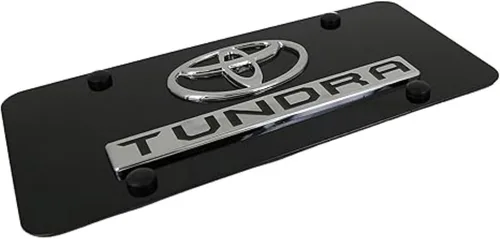 Miniatura 2 de Au-TOMOTIVE GOLD Placa de matrícula con logotipo doble para Toyota Tundra (negro)