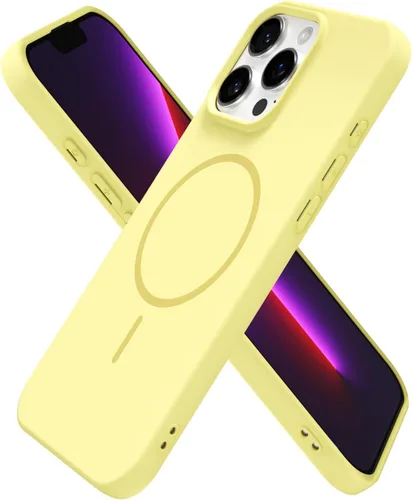 Miniatura 160 de oakxco Funda de silicona Mag Safe para iPhone 17 Pro Max, funda magnética delgada y fina compatible con carga inalámbrica MagSafe, bonita funda Negro