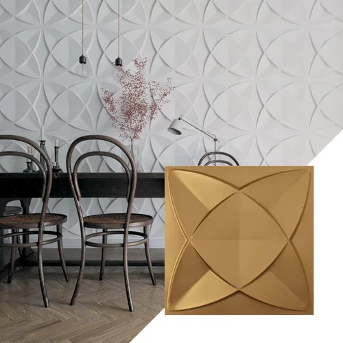 Miniatura 45 de Ekena Millwork Swindon EnduraWall Panel decorativo de pared 3D de 11 7/8 pulgadas de ancho x 11 7/8 pulgadas de alto, fiebre del oro
