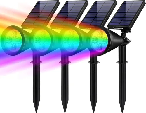 Miniatura 11 de InnoGear Luces solares 2 en 1, impermeables, para exteriores, paisajismo, iluminación, luz de pared, encendido/apagado automático, para patio