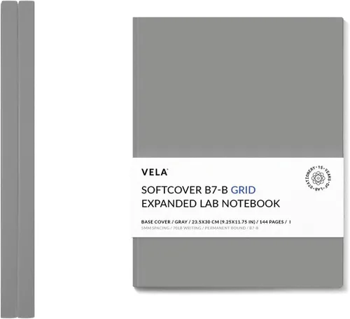 Miniatura 21 de Vela Sciences B7-B - Cuaderno expandido de laboratorio de tapa blanda, 9.25 x 11.75 pulgadas (9.3 x 11.8 in), 144 páginas, encuadernado permanente