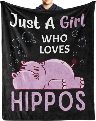 Miniatura 8 de Regalos de manta de hipopótamo, 76x102 cm Manta de hipopótamo suave de franela, regalos cálidos y ligeros de hipopótamo para niñas y niños