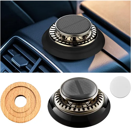 Ambientador de aire para automóvil, difusor giratorio con energía solar y fragancia, purificador de aire de aromaterapia para automóvil y hogar,
