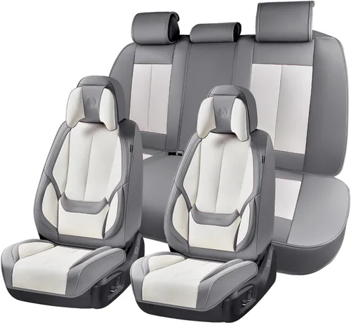 Miniatura 109 de Coverado Juego completo de fundas de asiento de automóvil, fundas de asiento para automóviles, fundas de asiento de coche beige para asientos