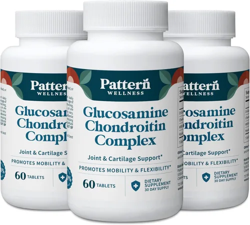Miniatura 9 de Pattern Wellness Complejo de glucosamina condroitina – 60 tabletas MSM y ácido hialurónico: apoya la salud de las articulaciones, cartílagos