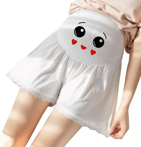 Miniatura 9 de Pantalones cortos de maternidad con texto personalizado sobre el vientre Entrenamiento Corriendo Casual Verano Personalización Pantalones cortos