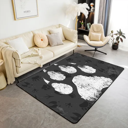 Miniatura 7 de Alfombra decorativa de caballo con pintura de tinta para adolescentes y adultos, estilo occidental, alfombra decorativa de naturaleza animal