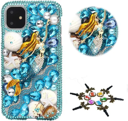 Miniatura 47 de Sparkle - Funda para teléfono compatible con Samsung Galaxy A12, elegante, hecha a mano en 3D, diseño de diamantes de imitación, diseño de diamantes