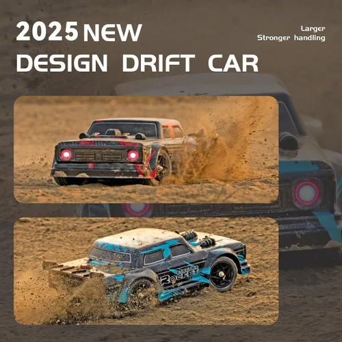 Miniatura 4 de Coche de deriva RC 1/16, 35 KM/H 4WD de alta velocidad con motor 380, dos baterías y luz LED y aerosol, auto RC de 2.4 GHz para adultos y niños