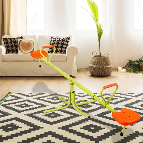 Miniatura 7 de Balancín para niños, Teeter Totter con rotación de 360 grados, equipo de parque infantil para exteriores, hogar, juego de juguetes para niños