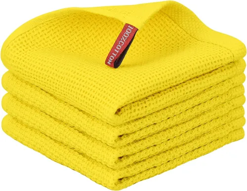 Miniatura 45 de Nialnant - Toalla de cocina 100% algodón, tejido gofre, suave, absorbente y de secado rápido, toallas para secar platos, trapos de limpieza - Multi