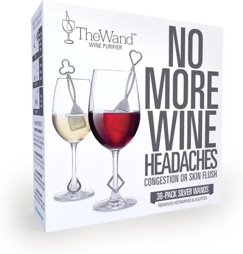 Miniatura 12 de PureWine The Wand Purificador de Vino - Filtros de vino tinto y blanco para histaminas y sulfitos, varitas eliminadoras de sulfitos, ayuda